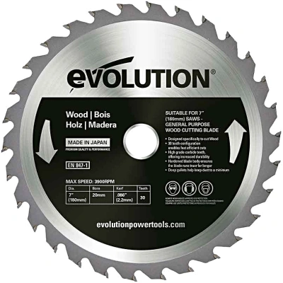 EVOLUTION EV018030 180x20mm (30Z) pilový kotouč na dřevo