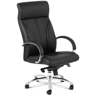 Kancelářská židle opěradlo ze syntetické kůže černá barva 100 kg - Kancelářské židle Fromm & Starck