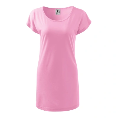 MALFINI LOVE Dámské triko/šaty světle růžová L