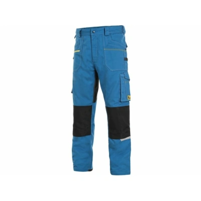 CXS STRETCH pánské Kalhoty pracovní do pasu středně modrá/černá 66