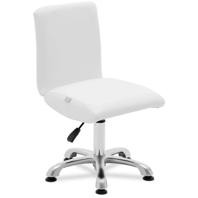 Otočná židle s opěradlem 38–52 cm 150 kg bílá - Taburety na kolečkách physa